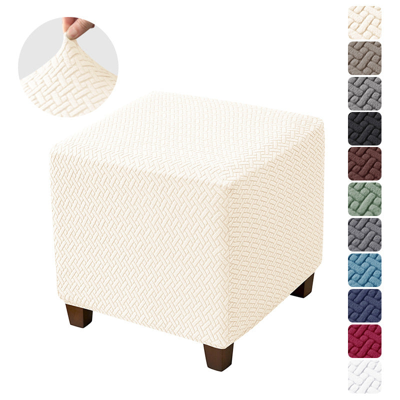 Pet-Friendly Ottoman Cover - Pet And Home Beige